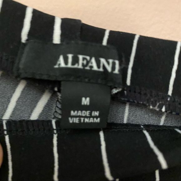 vtg wide leg•high waist striped patterned trousers pants stretch capri slacks - Picture 6 of 6